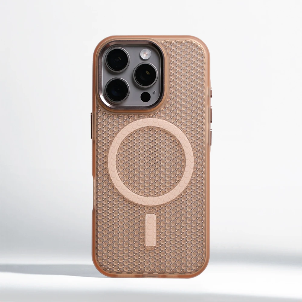 Capa De Celular Com Resfriamento (dourada Para Iphone 12 Pro), Compatível Com Carregamento Sem Fio.
