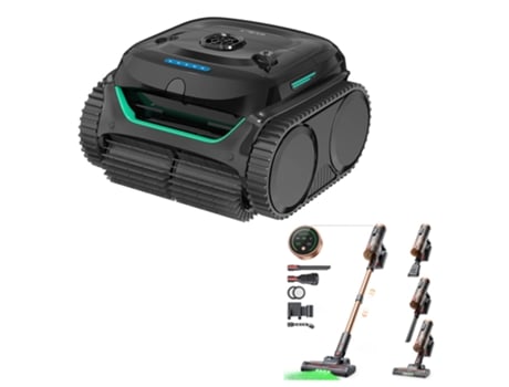 Aspirador de piscina robótico interno C2 e aspirador de pó Proscenic P11 Ultra Wybot