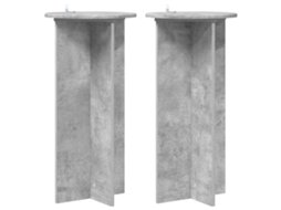Conjunto 2 Suporte Moderno Para Plantas Vidaxl Cinzento Derivados De Madeira (40 X 40 X 80 Cm)
