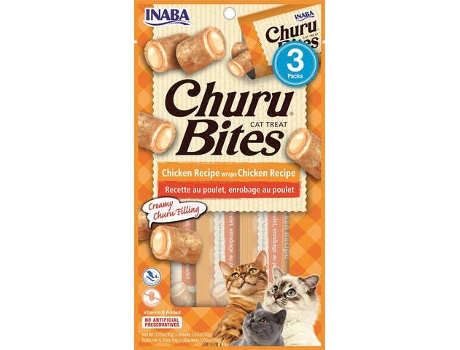 Snack para Gatos INABA Churu Bites (30 g - Seca - Sabor: Galinha)