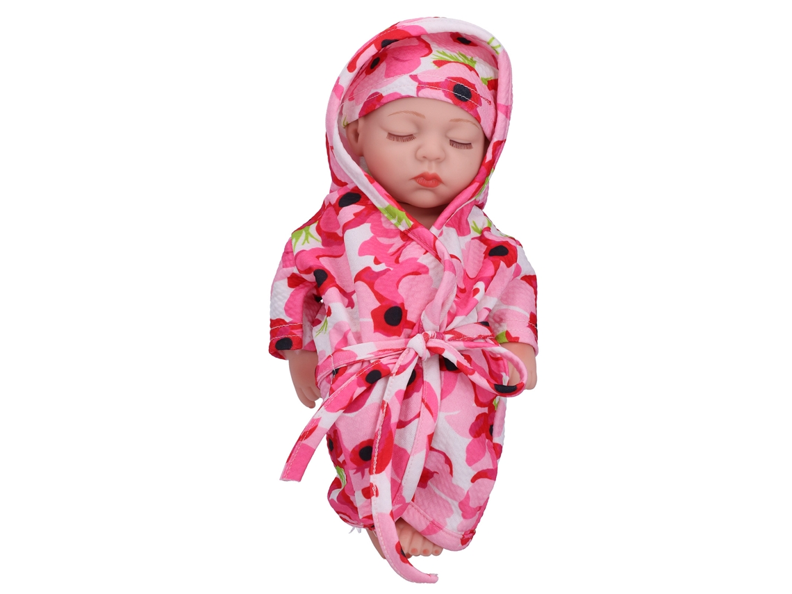 Ats muñeca Reborn Simulada de Vinilo de 25 Cm Bebé Realista Juguete de Rol Regalo para Niños