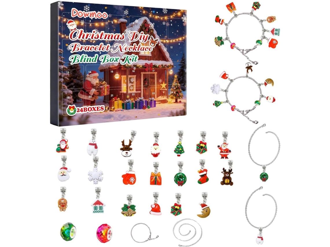 Calendário Do Advento De Natal| Kit De Bijuterias Diy De 24 Dias| Contagem Regressiva Para O| Meninas,