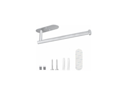 Suporte Autoadesivo Para Papel Toalha Cruel, Suporte Para Rolo De Papel Toalha, Suporte De Parede Para Armário De Cozinha E Banheiro Aquaforge (prata)