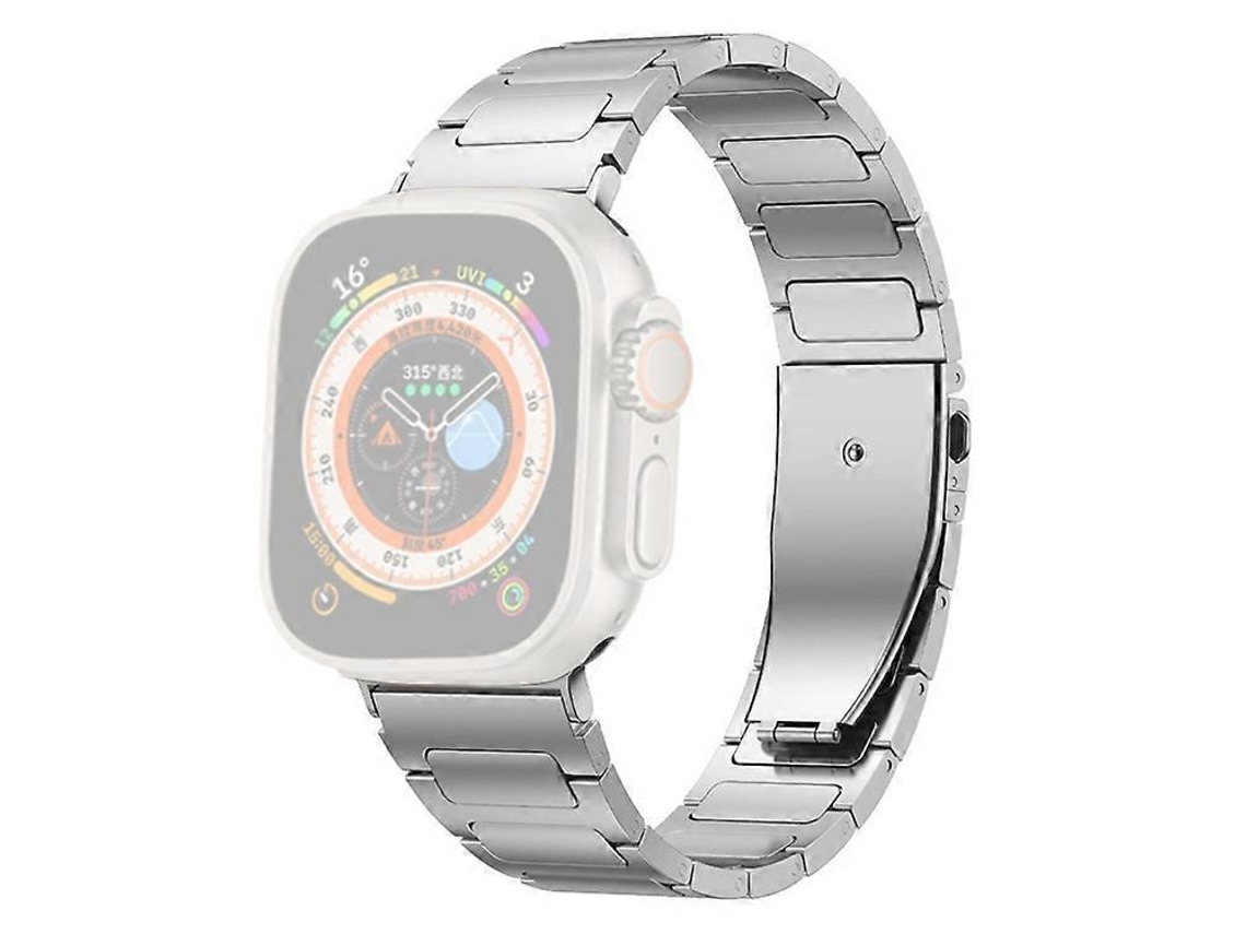 Compatível Com Apple Watch Series 9, 8, 7 41 Mm / Series 6, 5, 4 Se Se Se (2023) 40 Mm / Series 3, 2, 1, 38 Mm Fivela Plana Titânio A Facpoet (2022)
