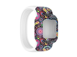 Pulseira De Relógio Lurelia Para Garmin Vivofit Jr3 Sem Fivela Silicone Impressão Relógio Banda Pavão