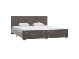Bed Frame, Bed Frames Vidaxl Cinzeto Veludo (180 X 200 Cm)