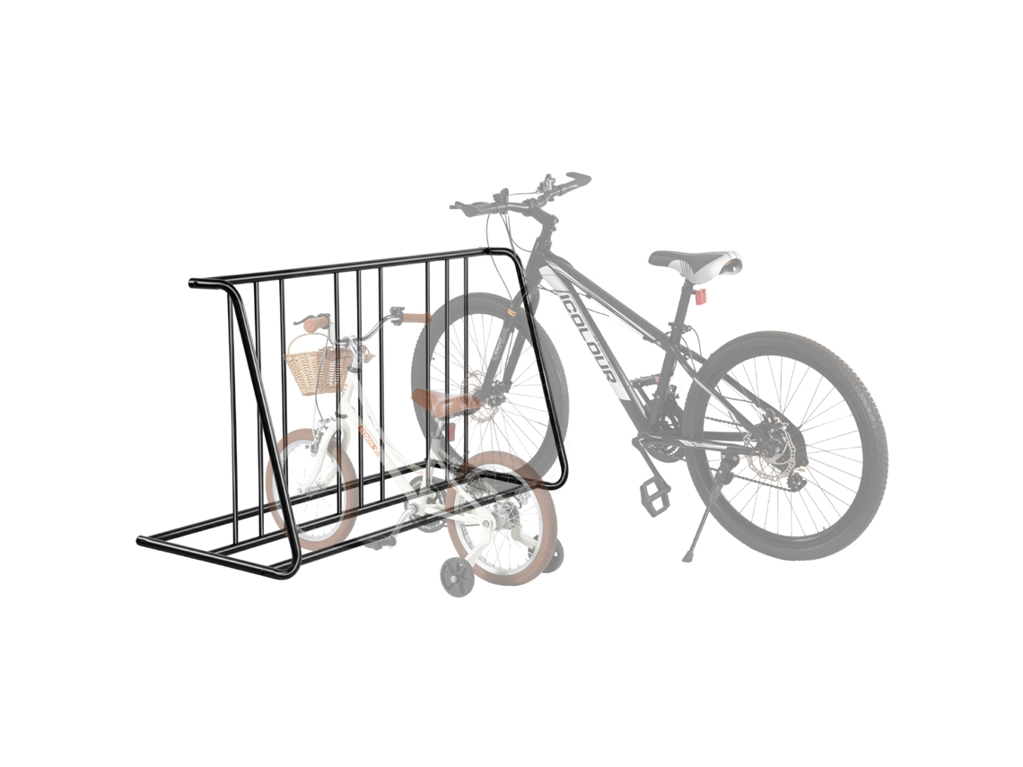 Suporte Vevor Para Estacionar 6 Bicicletas Com Pneus De Até 7,62 Cm De Largura