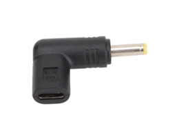 2026zentro-adaptador Usb C Fêmea Para Dc 4.0x1.7mm Com Ângulo De 90 Graus Suporta Carregamento Rápido Pd 100w