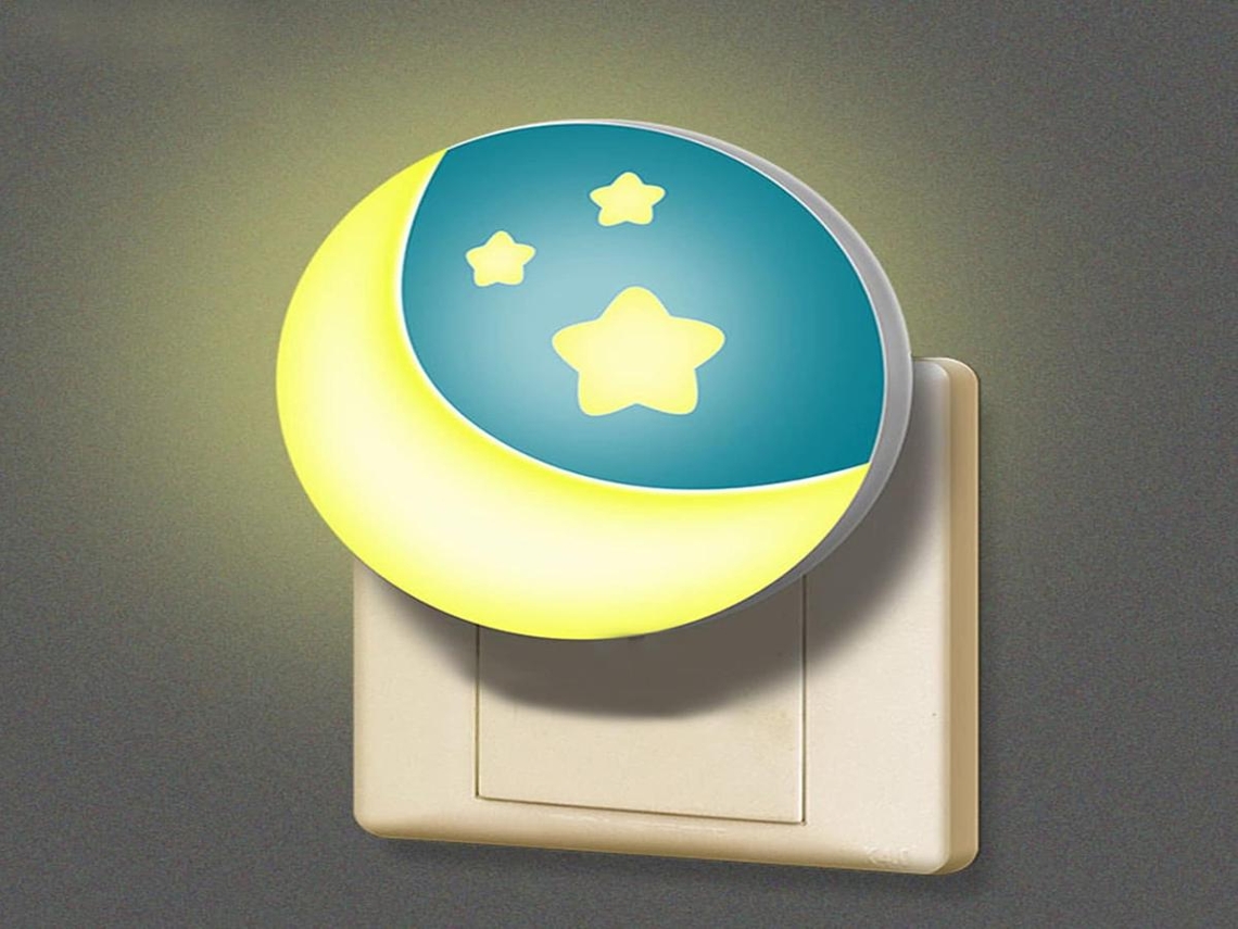 Lurelia Candeeiro Noturno Led De Tomada With Twilight Sensor, Lua E Estrelas