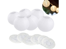 Lote 10 Lanterna Papel Branco 30cm