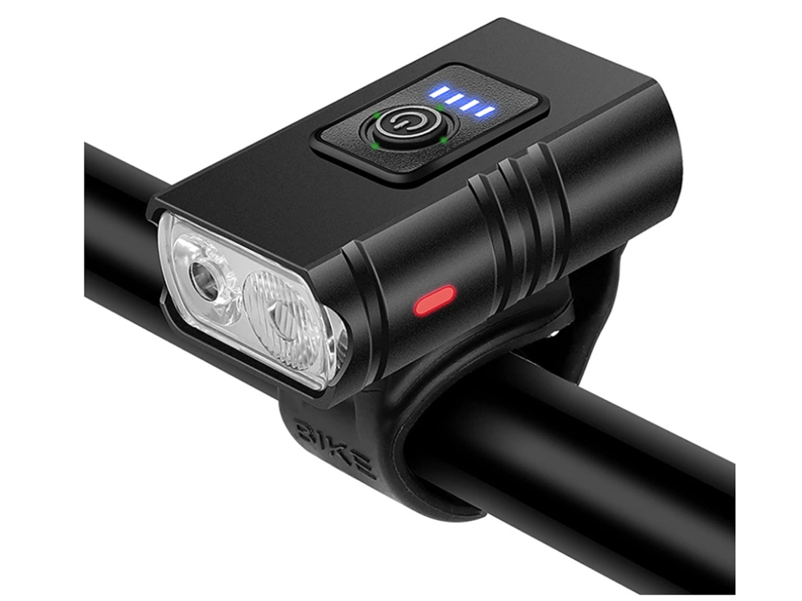Luzes De Bicicleta Recarregáveis Usb Dianteiras E Traseiras, Farol De 6 Modos Farol Traseiro De 3 Modos, Preto Yizhood