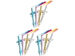 Conjunto De 12 Canetas Em Gel Com Design Flexível Plástico. Fáceis