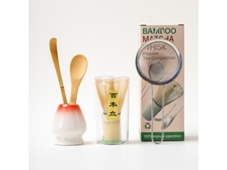 Conjunto De Batedor De Matcha Sq Pequeno, 4 Peças, Vermelho Degradê, Novo Na Caixa.