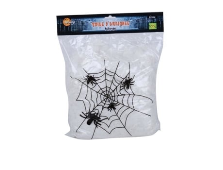 Decoração de Halloween - Teia de Aranha 30 Aranhas - Preto