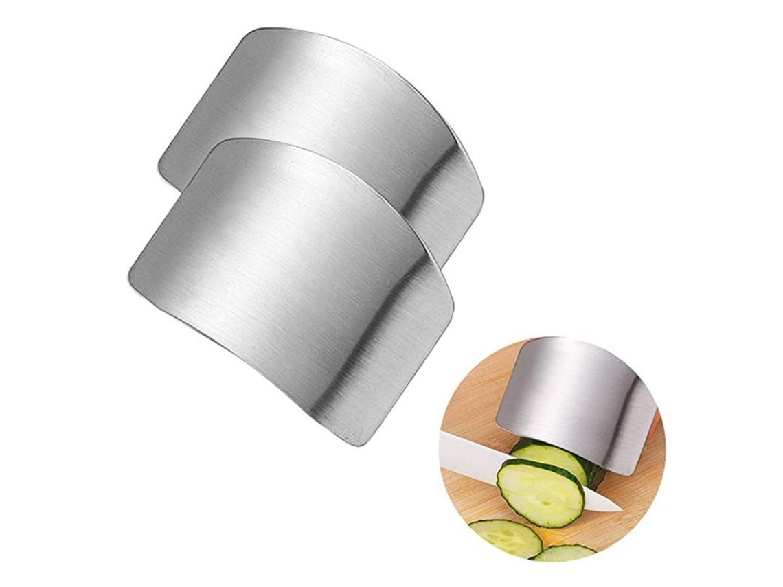2 pack Protetor de Dedos em Aço Inoxidável para Corte e Fatiamento Protec Hko | S/MARCA
