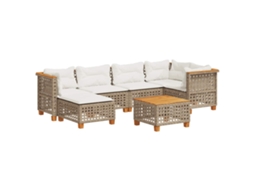 Garden Sofa Set, Garden Sofa Sets Vidaxl Bege Rattan / Vime (n/a)