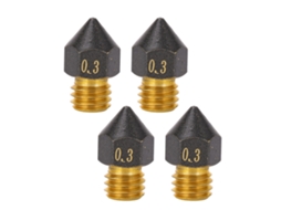 Bicos De Extrusora 3d Cobre Ptfe 0.3mm Alto Fluxo Para Ender-3 Pro