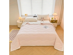 Manta Grossa de Três Camadas Linda Veludo Cor Leite Estampada para Outono e Inverno Cama Super Macia Quente, M