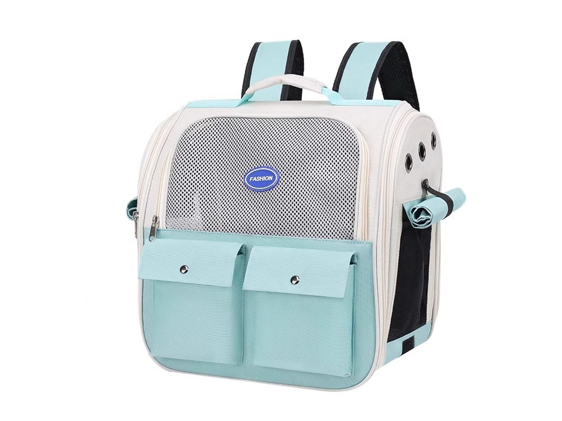 Transportadora Para Gato, Mochila Respirável De Grande Capacidade Para Animais De Estimação (verde - 39x32x25cm) Cuich