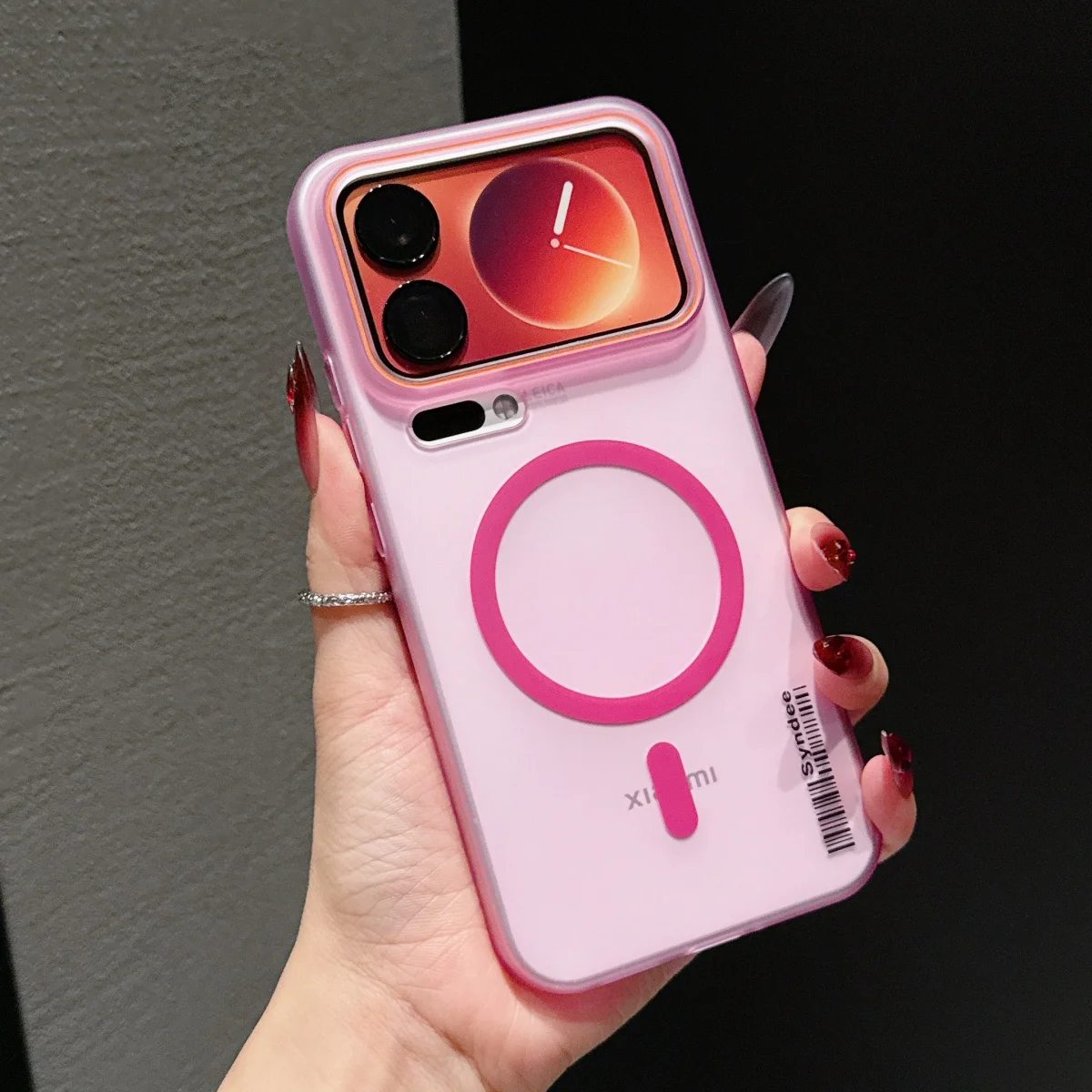 (rosa, Xiaomi 15t Pro) Capa Protetora Ultrafina Fosca Semitransparente Com Carregamento Sem Fio