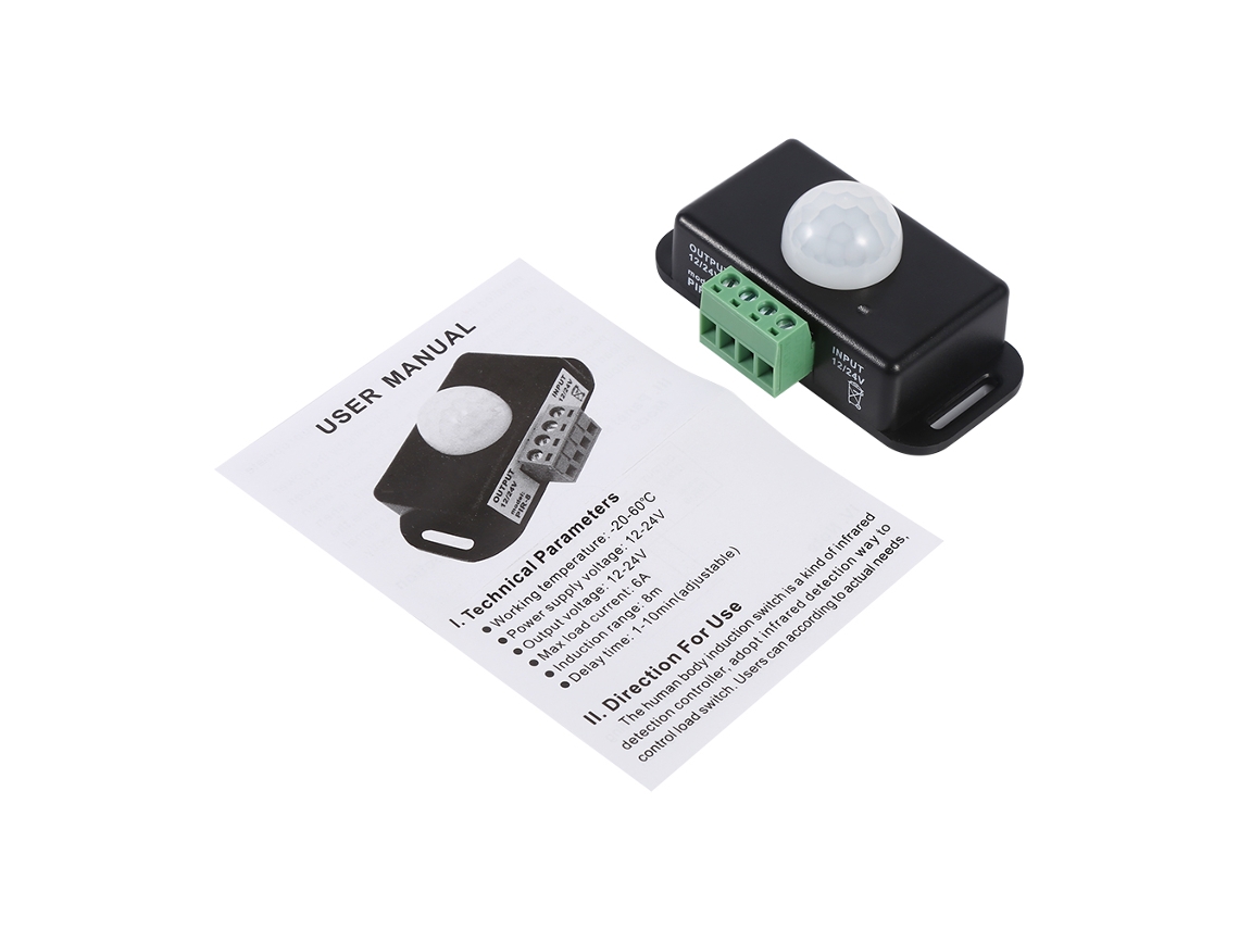 Interruptor com Sensor de Movimento PIR para Fita Led 12V/24V S/MARCA