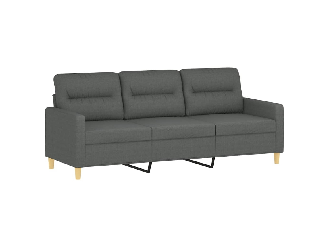 3-seater Sofa, 3-seater Sofas Vidaxl Cinzeto Tecido (n/a)