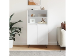 Vidaxl Aparador Alto 60x36x110 Cm Derivados De Madeira Branco