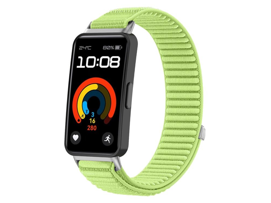 Bracelete para Huawei Band 10 / 9 / 8 Nylon Trançado com Fecho de Velcro Verde XIAOMOYU