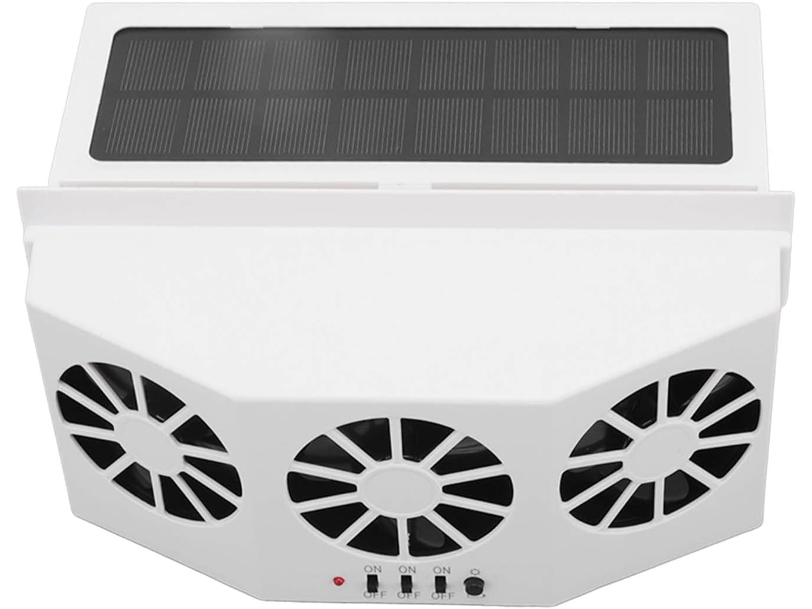 Ventilador De Carro Vbestlife, Ventilador De Carro Movido A Energia Solar Com 3 Ventiladores Para Resfriamento Amplo