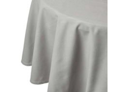 Homescapes Grey Cotton Round Tablecloth 178 Cm