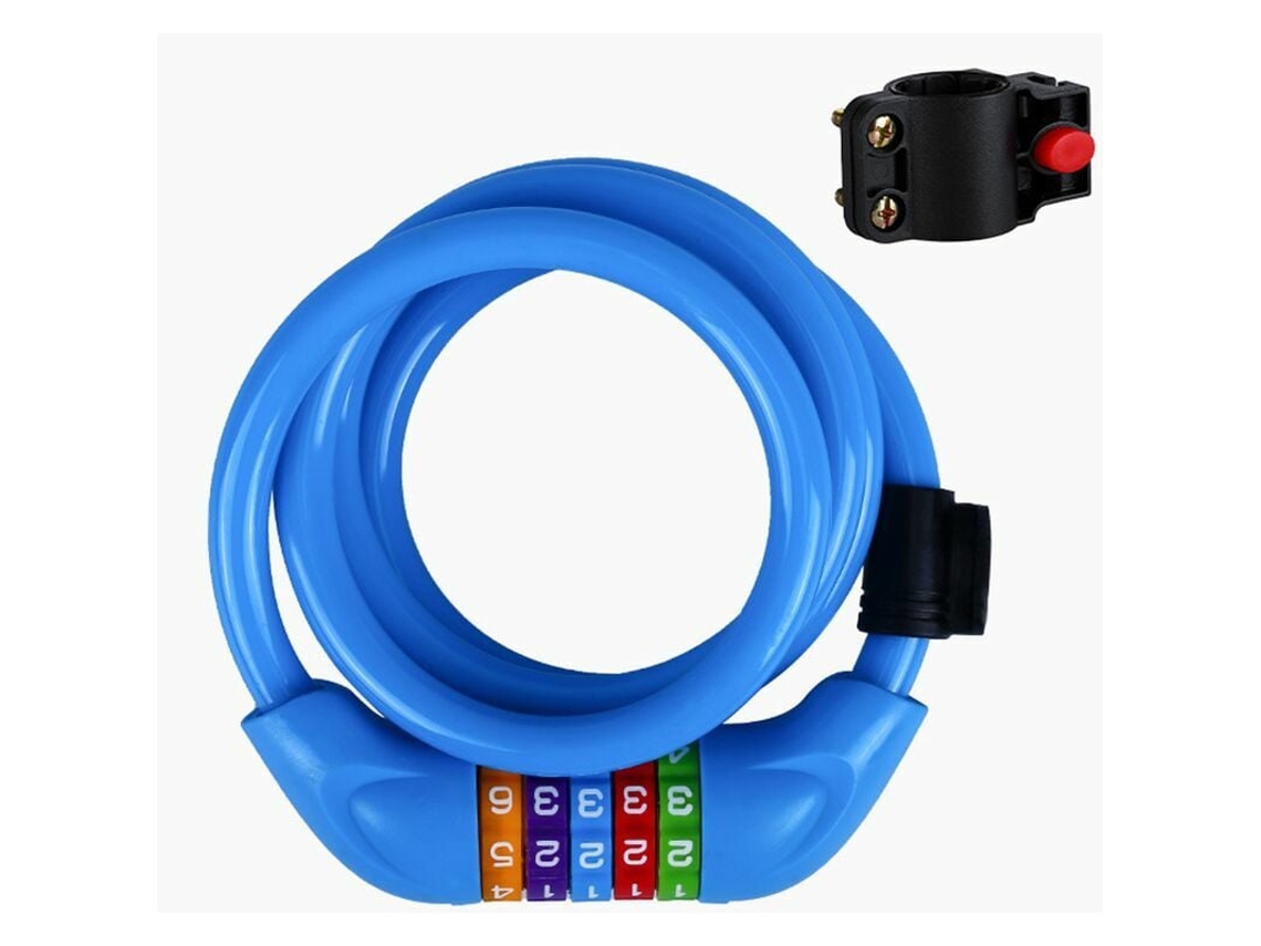 Cadeado De Bicicleta Infantil Com Combinação De Código, Multicolorido, 120 Cm Aquaforge