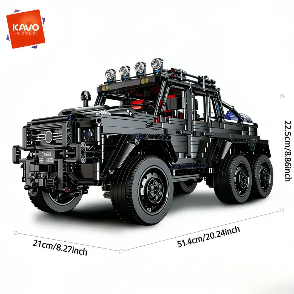 (3224 Peças) Kit De Construção De Blocos Mecânicos Para Veículos Off-road De Alta Resistência Em Escala 1:8.