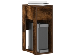 Vidaxl Suporte Torre Computador Com Gaveta 30x44x74 Cm Carvalho Fumado