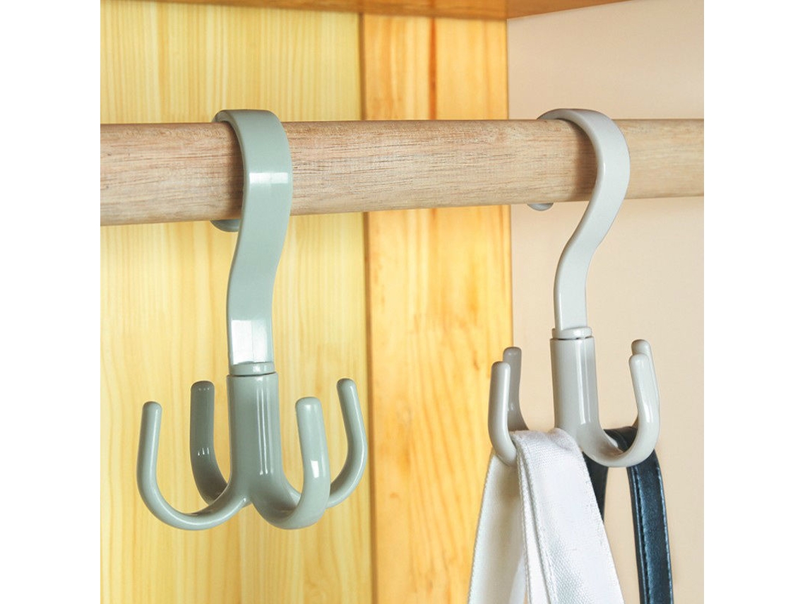 Cabide Giratório Para Bolsa, 4 Cabides De Plástico Para Cintos, Gravatas, Bolsas E Lenços, Rosa Aquaforge