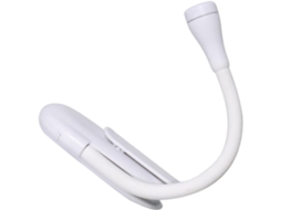 Luminária De Leitura Led Recarregável Com Clipe Nuobesty, Branca, Pequena, Flexível E Com Intensidade Ajustável, Ideal