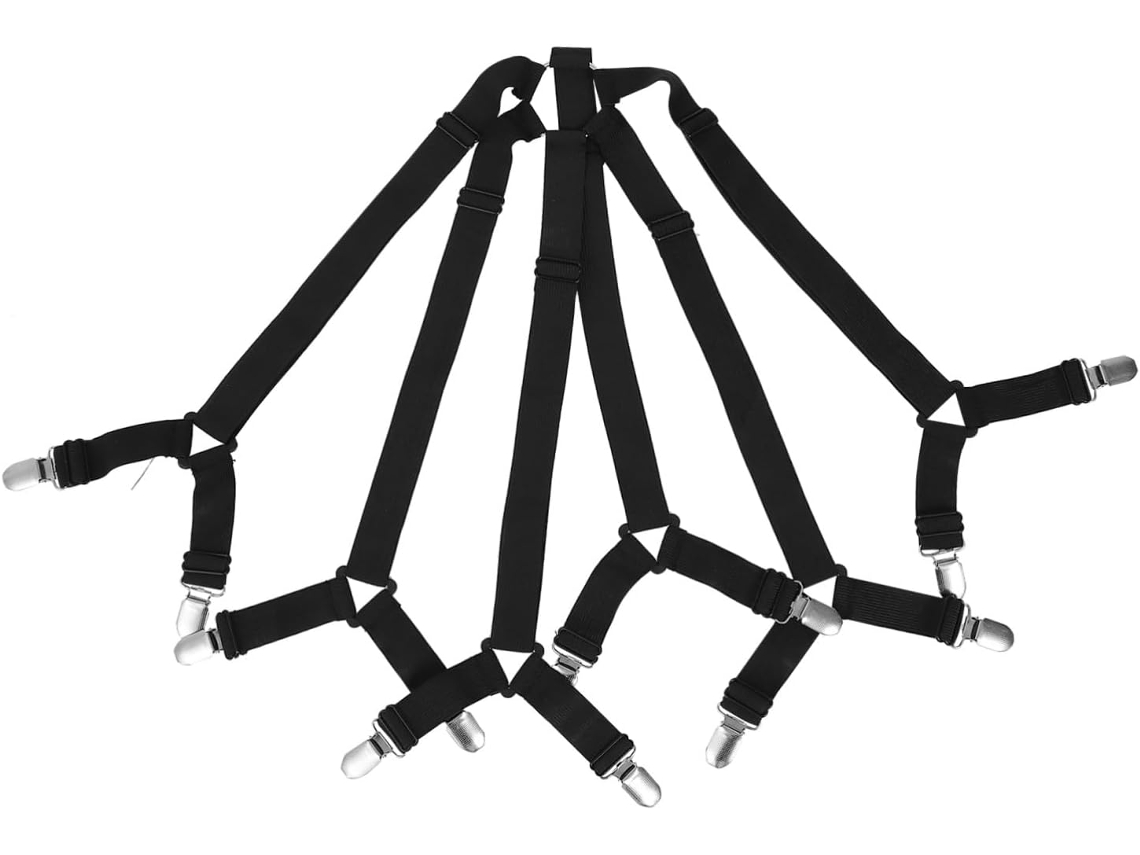 Conjunto de 12 Prendedores Lençol Pretos, Feitos Látex, Arame e Ferro. com 6 Lados, São CHABERLU