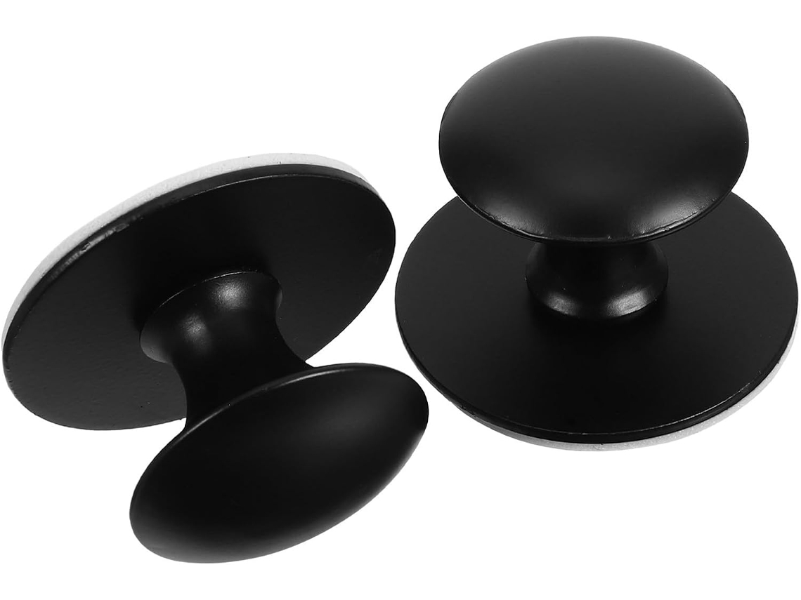 Villcase 2 Peças Puxadores Autoadesivos Para Armários, Pretos, Em Aço Inoxidável, Resistentes Ao Desgaste E Pesados