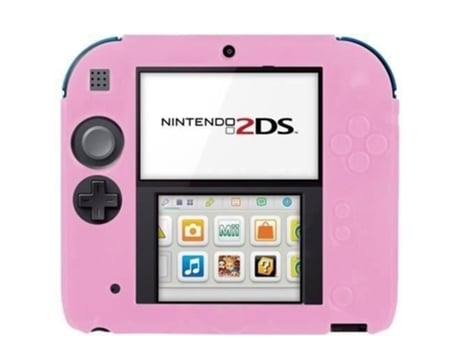 Capa Ultrafina de Silicone Rosa para Nintendo 2Ds