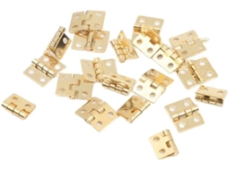 Dobradiças De Metal Pequenas, Pacote Com 20 Unidades, Para Armários E Gabinetes De Casas Boneca, 10x8mm, Acabamento