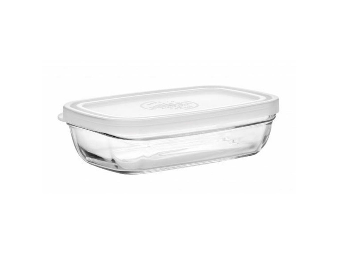 Lancheira Freshbox Transparente com Tampa Retangular 15 Cm