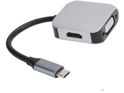 Hub Usb Tipo C Para Hdmi, Vga E Usb, Estação De Acoplamento,