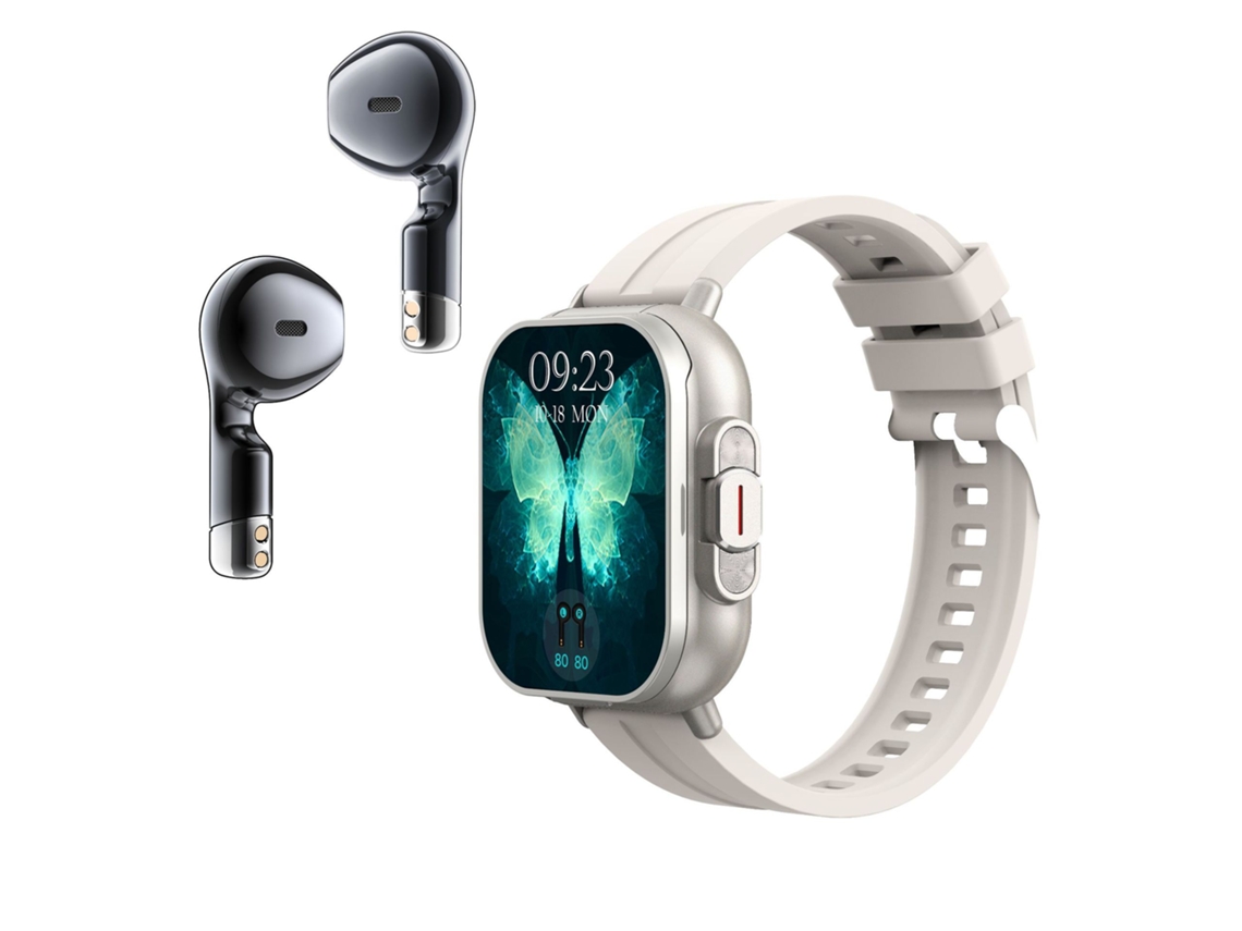 Smartwatch Panoona Auricular Bluetooth Ecrã Hd 2,01" Faz Responde Chamadas Monitorização Sono Prateado