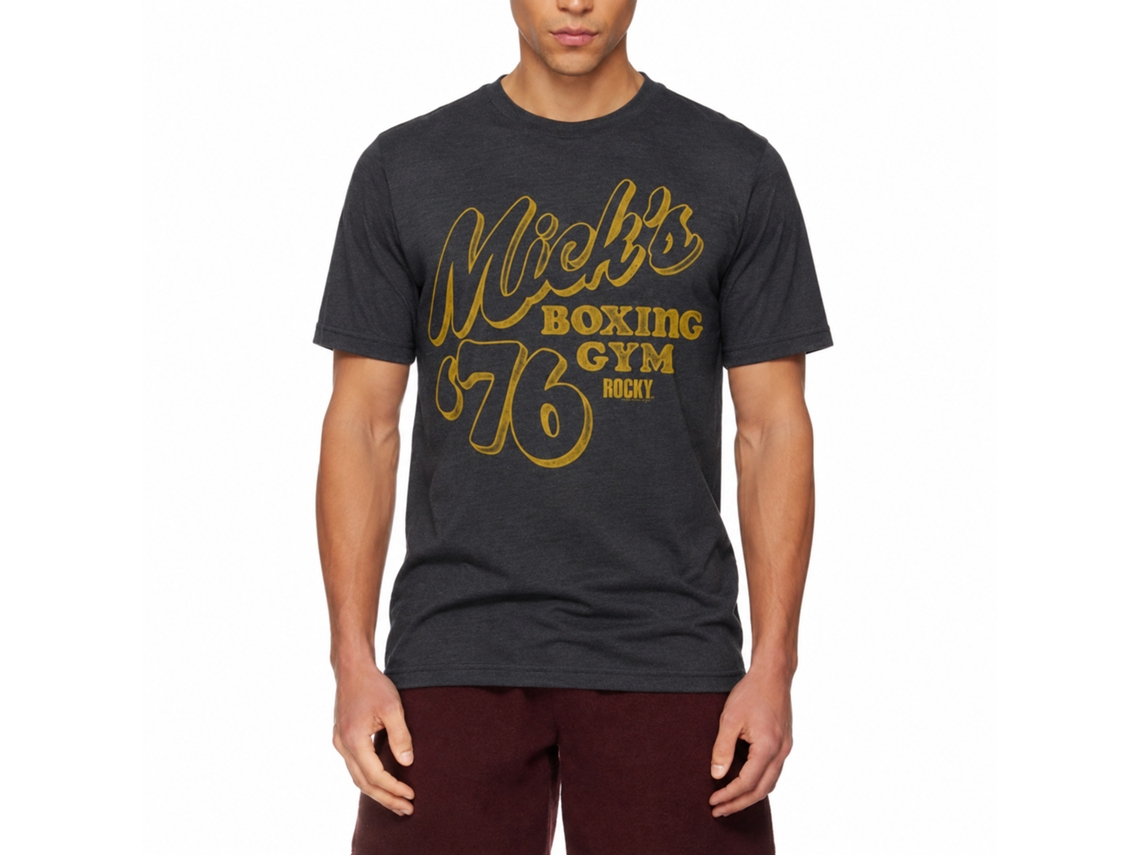 Rockinstone Rocky Movie Mick's Heather Navy Adult T-shirt Size:l
