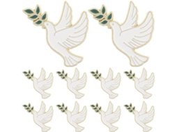 Ciieeo De 12 Broches Da Paz Em Liga De Zinco Com Ramo De Oliveira, Símbolo Minimalista Da Paz