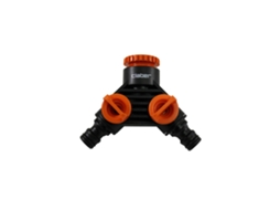 Racord Duplo Fêmea Plástico CLABER Rosca 1/2" + 3/4"(20 27mm) (15 21mm)