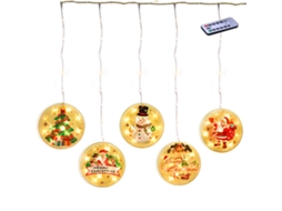 Laxiscreed Luzes De Natal Com Estrela, 5 Cordões De 1,5m E Controle Remoto