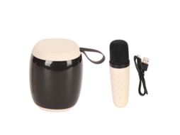 Máquina de Karaokê Portátil PRIME KANG LAXISCREED com microfone Bluetooth e luz RGB