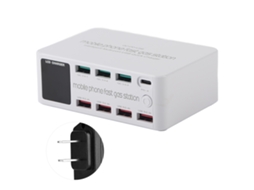 Suporte para Tomada Inteligente EOOCOO com carregamento USB 8 em 1
