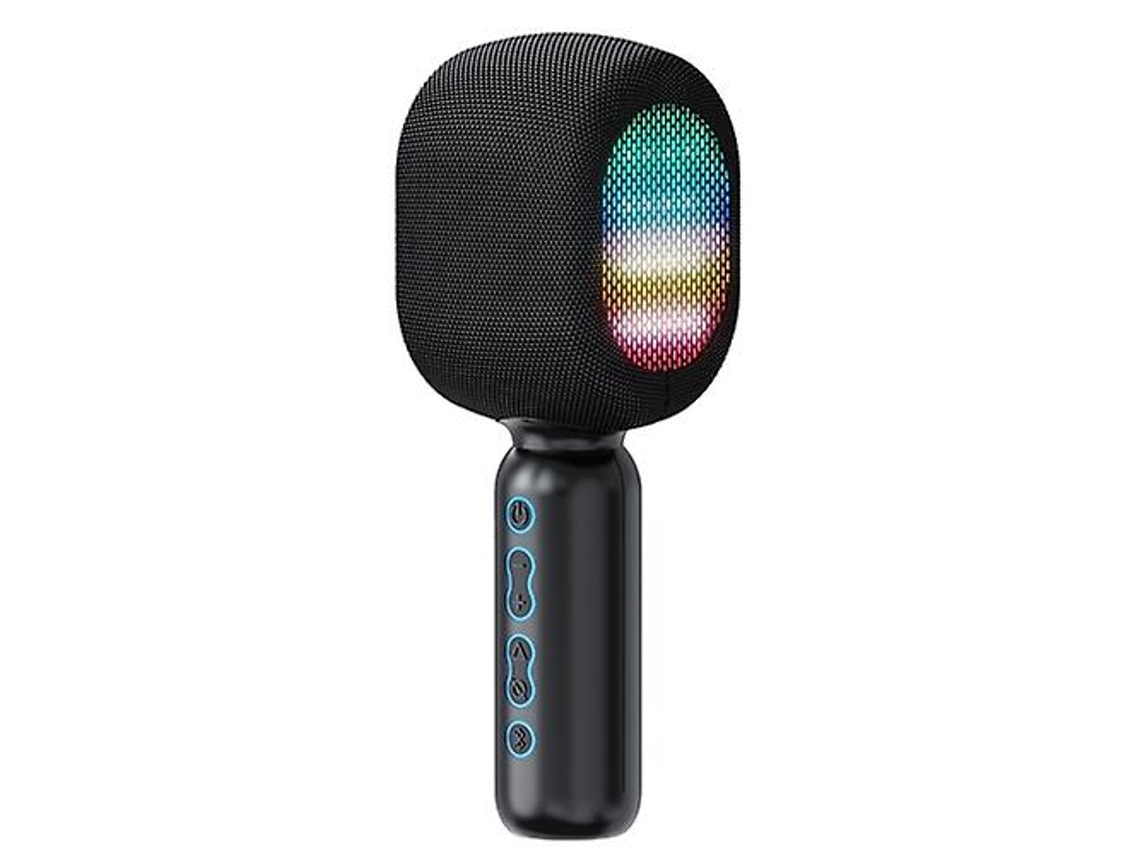 Microfone De Karaokê Sem Fio Jy57 Tws, Alto Falante Bluetooth Portátil, Reprodutor De Ktv Doméstico Com Luzes Led Olysi Shop