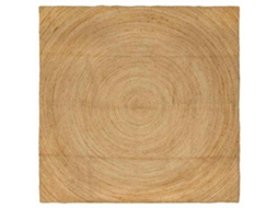 Conjunto 1 Tapete De Área Vidaxl Castanho Juta (240 X 240 Cm)